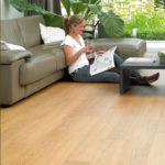 Premium Floors Clix Laminate Classic Oak White Varnished in Living Room