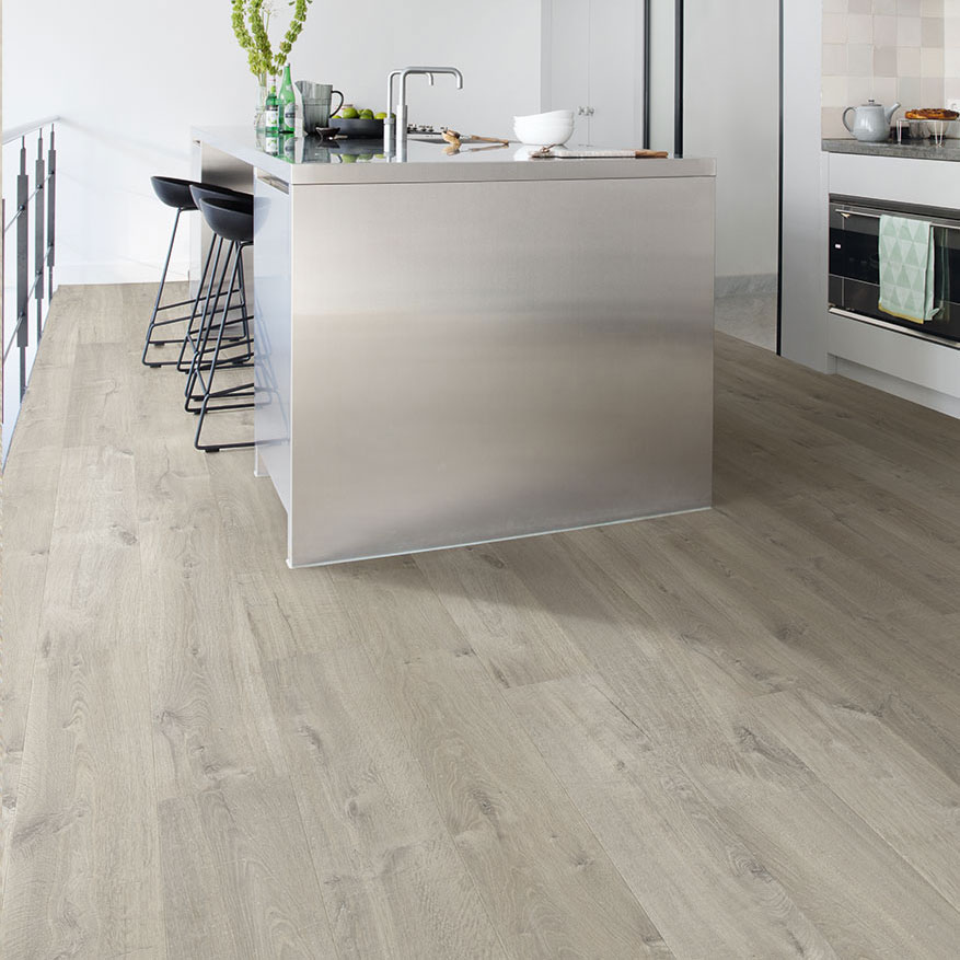 Overview Premium Floors Quick-Step Impressive 8 mm Laminate Soft Oak Grey