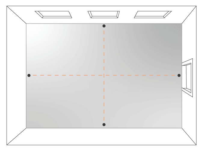 How to measure out the centre of your room for carpet tiles.